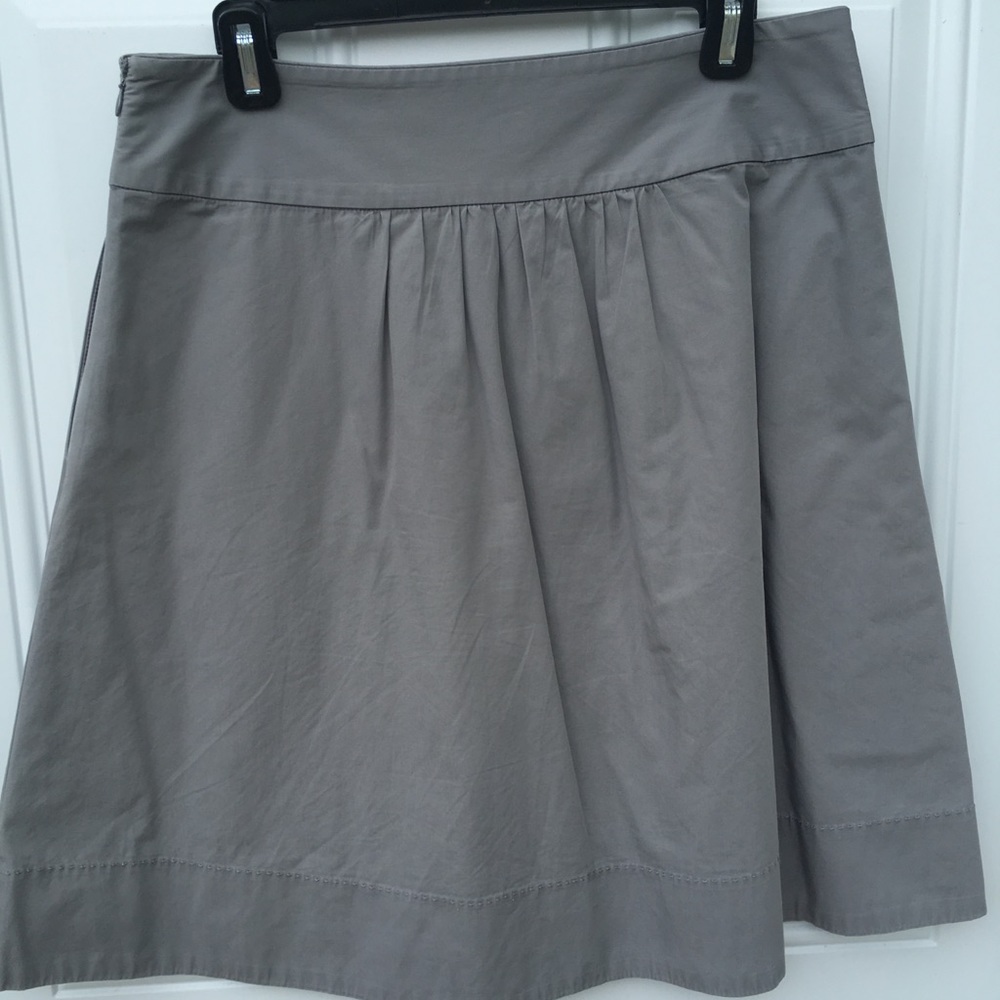 J.Crew knee-length grey skirt